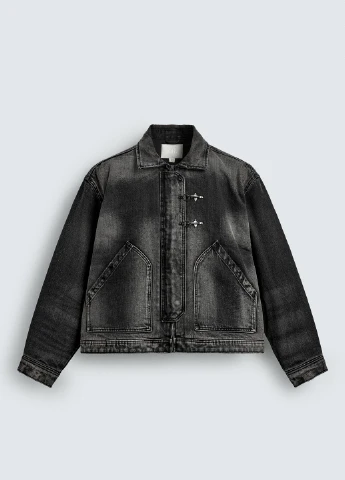 Черная демисезонная куртка Zara