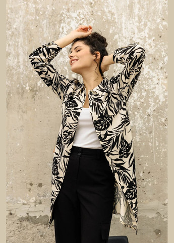 Бежева спортивна, повсякденний, кежуал сукня-сорочка Seventeen з квітковим принтом