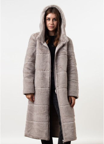 Серо-бежевый зимний Пуховик MissLynx
