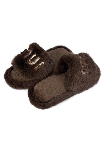 Коричневые домашние тапочки женские коричневые 8012-3 Jomix