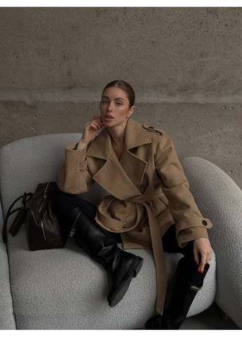 Бежеве демісезонне Пальто жіноче KaraMix