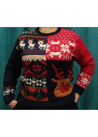 Темно-синій зимовий жіночий светр новорічний Esmara