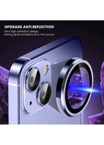 Захисне скло Metal Classic на камеру для Apple iPhone 15 (6.1") / 15 Plus (6.7") Light Blue No Brand (365749963)