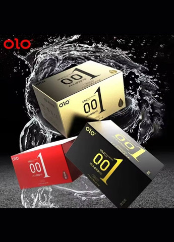 Презервативы мужские OLO Ultra Thin 3 шт с гиалуроновой кислотой 0,01 мм для продолжения акта и чувственности No Brand (339864373)