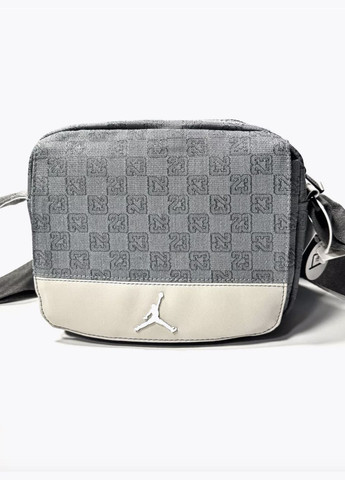 Большая сумка через плечо, унисекс, серого цвета. No Brand Мессенджер (322768069)