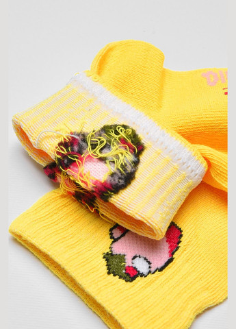 Носки детские демисезонные желтого цвета с рисунком Let's Shop (314818171)