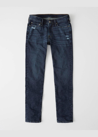 Темно-синие демисезонные джинсы skinny af6190m Abercrombie & Fitch