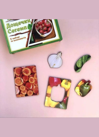 Дерев'яні Дощечки Сегена "Овочі" (ПСФ036) PSF036 з візерунками Ubumblebees (304409530)