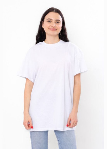 Біла літня футболка жіноча (оверсайз) з коротким рукавом Носи своє