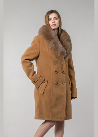 Світло-коричневе зимнє Пальто двобортне Chicly Furs