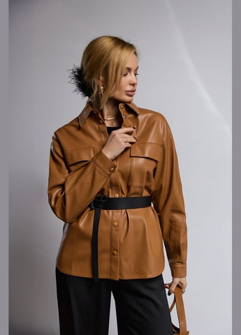 Светло-коричневая повседневный рубашка Triko Bakh