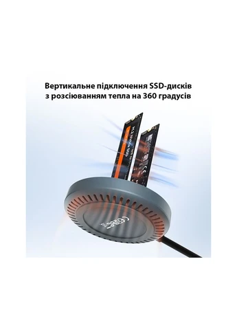 Док-станция для накопителей 2*NVMe M.2 SSD to USB3.2 Gen2 USB-C 10Gbps (K3026P2 grey) Maiwo (401900760)