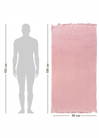 Lovely Svi вафельний рушник - бавовна- для ванної, готелів, спа - xxl 90х180 см -рожевий однотонний рожевий виробництво - Китай