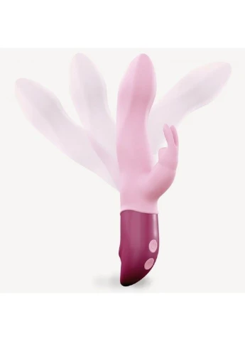 Вібратор-кролик Hello Rabbit Rose з гнучким стовбуром і стимуляцією точки G, 2 мотори Love To Love (333332333)