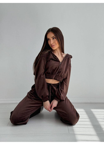 Женский велюровый спортивный костюм No Brand Г1469-1218/3 (356568437)