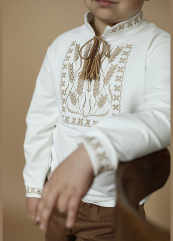 Вышиванка трикотажная детская для мальчика белая пшеница No Brand (341327666)