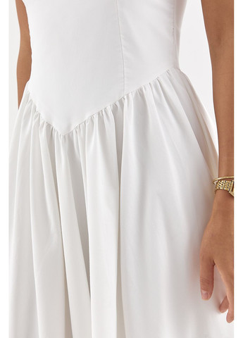 Молочное откровенный пышное платье с корсетным верхом - молочный цвет Lurex