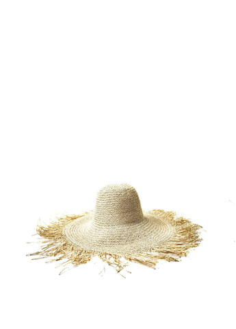 Шляпа с широкими полями женская бумага бежевая СЕЛВИ LuckyLOOK 444-508 (292668969)