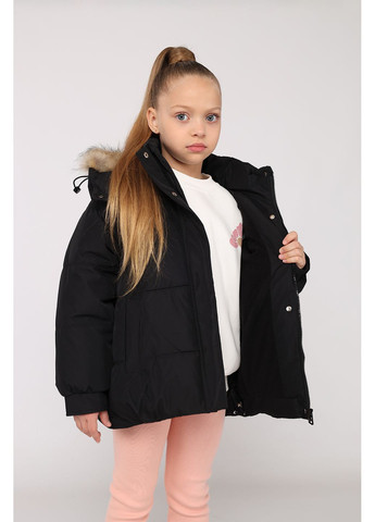 Черная зимняя куртка для девочки цвет черный cb-00280159 JPLT