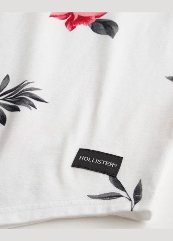 Белая футболка hc9617m Hollister