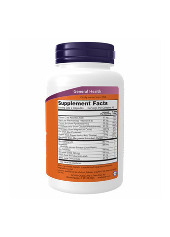 Дієтична добавка Підтримка суглобів - 90 капсул Now Foods (336394677)