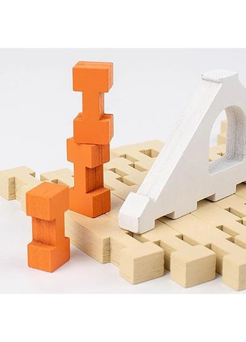 Деревянный конструктор Ферма с фигурками 107 деталей + 15 фигур No Brand (358936354)