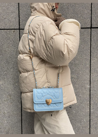 Жіноча сумка крос-боді на цепочці 10216 блакитна No Brand (290686492)