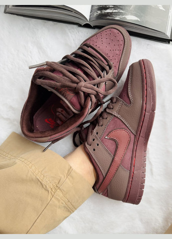 Бордові Осінні кросівки чоловічі і жіночі nike sb dunk low bordo brown | найк сб данк низькі бордові коричневі No Brand