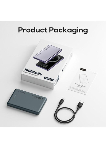 Беспроводной Повербанк с Беспроводной Зарядкой 10000 mAh 20W MagSafe Powerbank для iPhone, Dark Green Baseus (369776230)