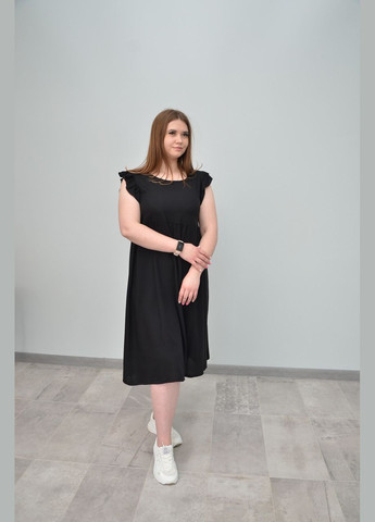 Черное женское платье, короткий рукав, разные цвета (размеры:, xl) l, No Brand