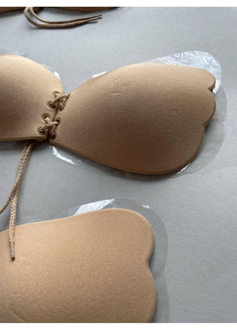 Бежевий демісезонний бюстгальтер-невідома fly bra з ефектом рush up, ліф прапор бра без бретель та! якісний No Brand