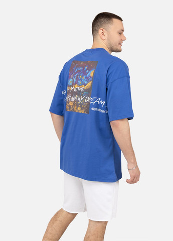 Синя чоловіча футболка з коротким рукавом колір синій cb-00245603 Clang