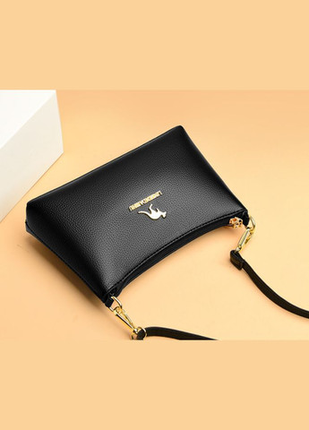 Жіноча міні-сумочка клатч на плече із екошкіри з металевою фурнітурою чорна (sku_1499) No Brand (330576498)