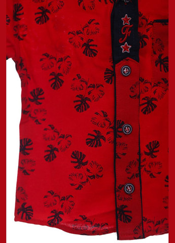 Красная повседневный рубашка с цветами BABYKROHA