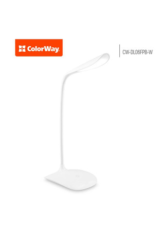 Настільна лампа на акумуляторі, робота з батареєю до 5 годин, USB, LED світильник з акумулятором Colorway Portable & Flexible (365833465)