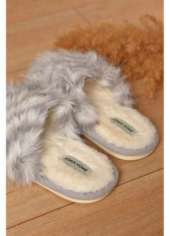 Серые тапочки домашние женские меховые серого цвета Let's Shop