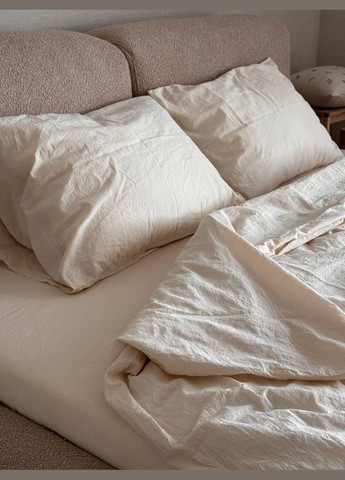 Постільна білизна Антиалергенна Євро 200х220 наволочка 70х70 2шт Молочний (П4К-al-sikel-var-009-01) No Brand (348094798)