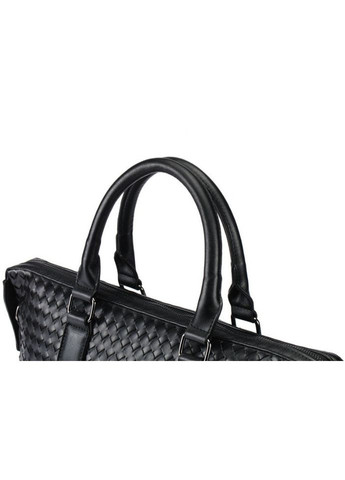 Мужской деловой портфель сумка для документов плетеный Черный No Brand (302391069)