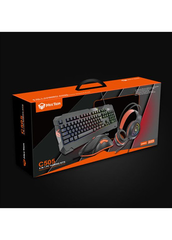 Игровой комплект C505 4in1 (клавиатура + мышь + наушники + коврик + подставка) с подсветкой (с Eng, UA раскладками) MEETION (367583565)