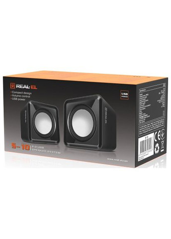 Акустическая система (EL121100020) Real-El S-10 USB Black (366160458)