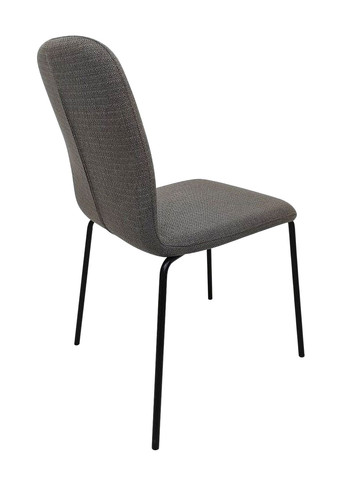 Стілець кухонний NAVY Чорний каркас/Сірий тканина Intarsio (372178484)