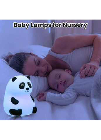 Ночник силиконовый Панда LED лампа Светильник на аккумуляторе в детскую No Brand (363329714)