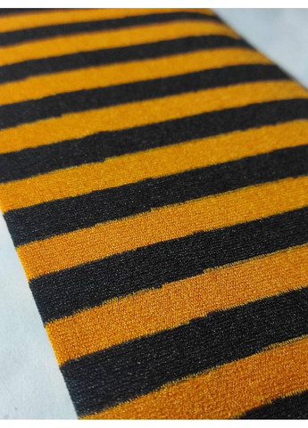 Нейлоновые шелковистые гольфы полосатые черно-оранжевые No Brand (366218493)