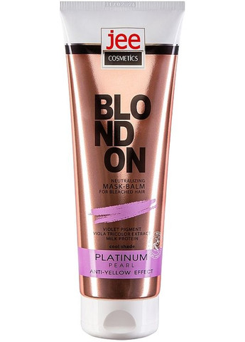 Маска-бальзам для освітленого волосся "Платинова перлина" Jee Cosmetics Blondon Anti Yellow 250ml (1493326-30344983) Комбі (368891695)