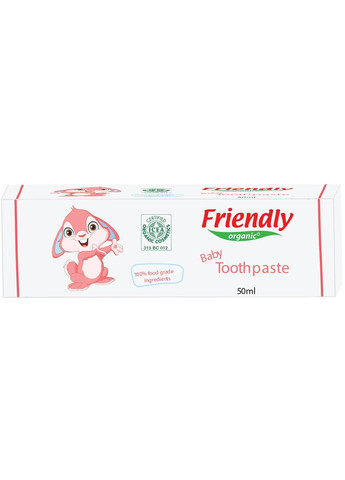Органическая детская зубная паста Baby Toothpaste, 50 мл Friendly Organic 8680088181727 (362617226)