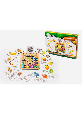 Деревянная игрушка монтессори "Азбука лабиринт" Puz-72859, 25 карт 35 букв No Brand (330602917)