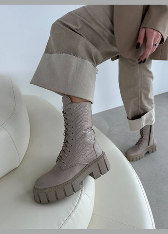 Зимние стильные женские берцы берцы No Brand со шнуровкой