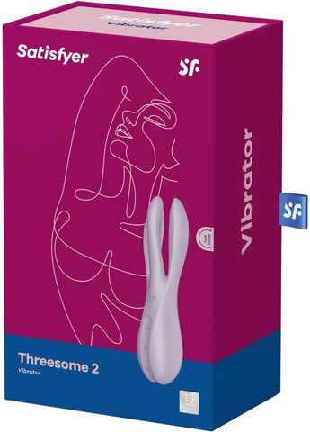 Кліторальний вібратор Threesome 2 Violet, 3 гнучкі пальчики, 3 мотори Satisfyer (311599982)