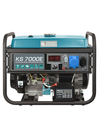 Бензиновий генератор KS 7000E (5.5 кВт, 50 Гц, 230 В, 25 л) електростартер однофазний (23134) Konner&Sohnen (276905397)