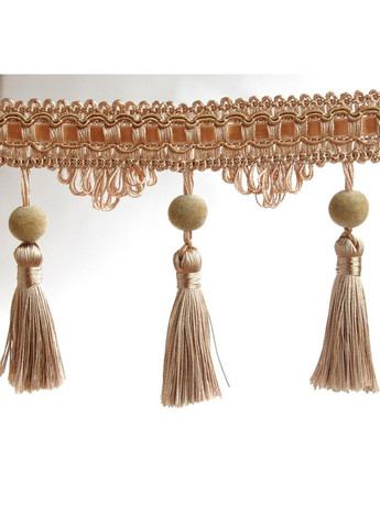 Силіконова скатертина СALIPSO з Бежевою Бахромою і намистиною 120x120см Calipso (313288382)